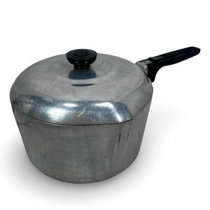 Wagner Ware Sidney O Magnalite 4 QT Saucepan Pot with Lid 4684-P Gray Silver